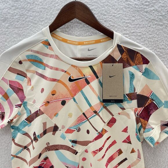 Nike US Open Jersey Men's XS Multicolor Slim Fit Dri-Fit Court Slam Tennis NEW - Picture 2 of 8